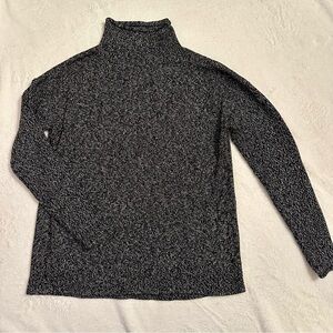 Tahari Black and Gray Turtleneck Sweater